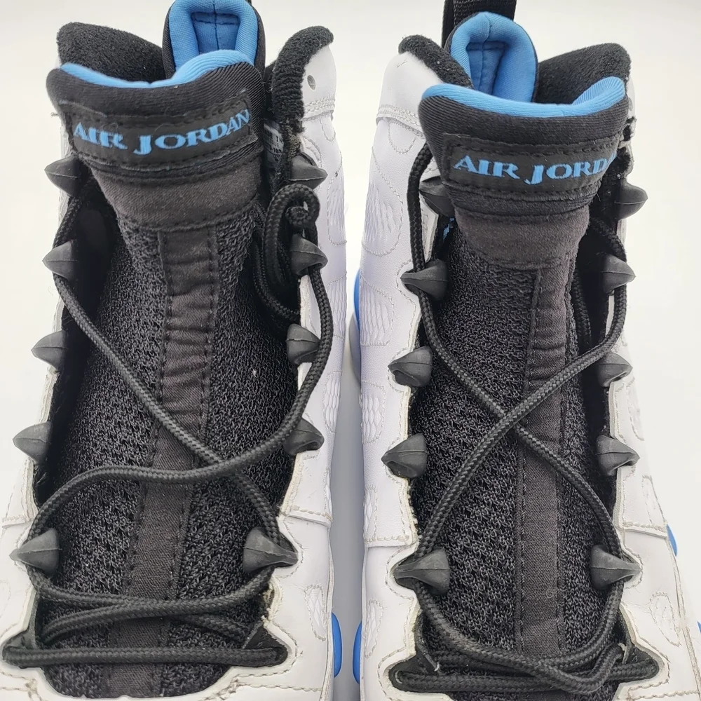 Air Jordan 9 Retro White and Powder Blue Color  High-Top Sneakers Size 7.5 Mens